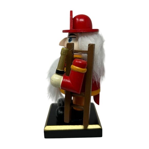 Number 1 Firefighter Nutcracker Figurine 5" Tall Hand Painted Wooden Home Decor - Picture 3 of 10
